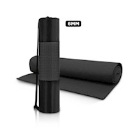 Mat Yoga Pilates FitnessFunda Transportadora 6mm - Negro